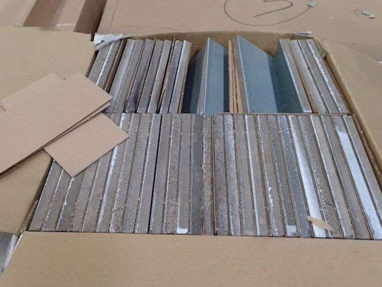 STONE TILE IN BOXES, MOUNTED IN WOOD CRATE, TAG SHOWS (80) BOXES TOTAL, SOLD AS LOT