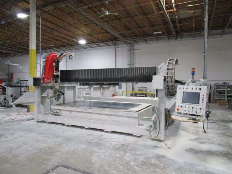 2021 PARK INDUSTRIES SABERJET XP-2T, S/N 678603, 5-AXIS WATER JET W/DUAL TABLES, 27 HP ARBOR MOTOR, SLAB LOADING SYSTEM, W/HYPERTHERM ECHION 50 INTENSIFIER PUMP, XP SABER JET CNC CONTROL PANEL, 480V, 60 HZ, 3-PHASE, ALL RELATED PARTS, W/CUT OFF SWITCH (BUYER RESPONSIBLE FOR REMOVAL)
