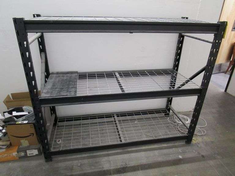 METAL LIGHT WEIGHT RACK W/WIRE DECKING, 24" X 48" X 54" TALL