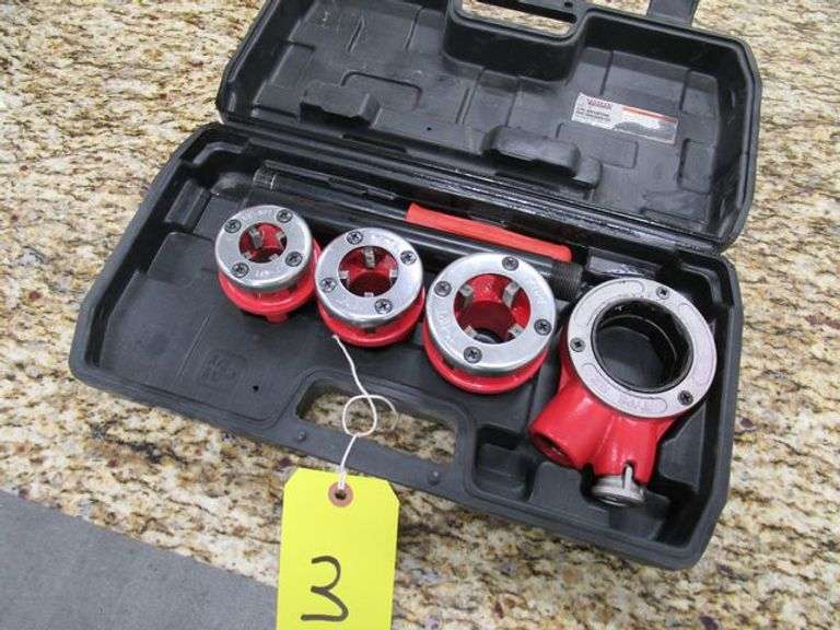 CENTRAL MACHINERY 1/2"-1" 5 PC RATCHETING PIPE THREADER SET MDL. 57257