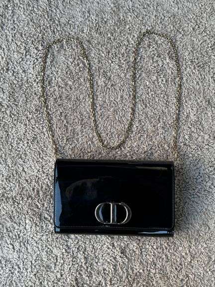 CHRISTIAN DIOR 30 MONTAIGNE LEATHER CHAIN STRAP POUCH BAG STAMPED 42-MA- 0120