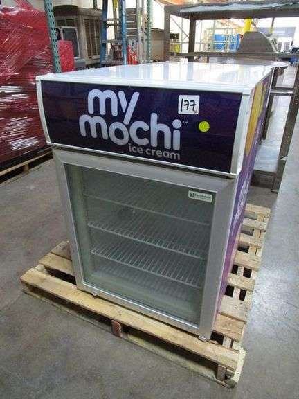 STAJAC INDUSTRIES MY MOCHI ICE CREAM FREEZER W/SINGLE GLASS DOOR MDL. CTF-4HCMS, 110/120V, (sold 2x the money)