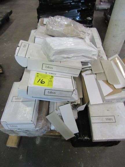 PALLET, ASSORTED BLISS GLASS PANELS AND MORE AS SHOWN