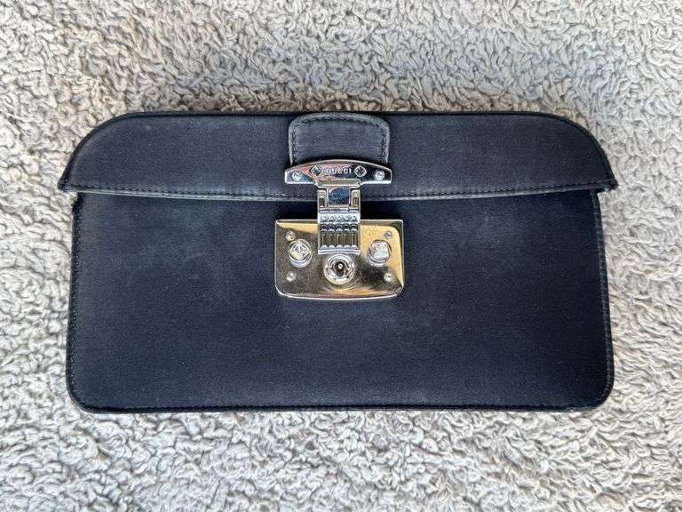 GUCCI LADY LOCK CLUTCH SATIN