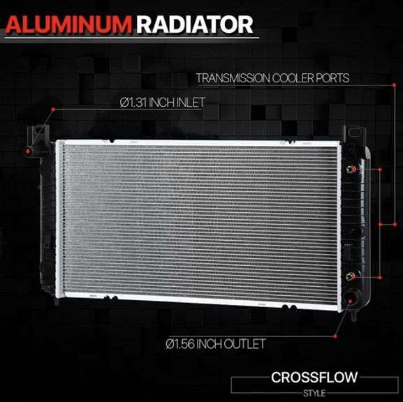Dpi13896 Radiator Aluminum Radiator OE Replacement for 99-14 Silverado/Suburban/Sierra ...