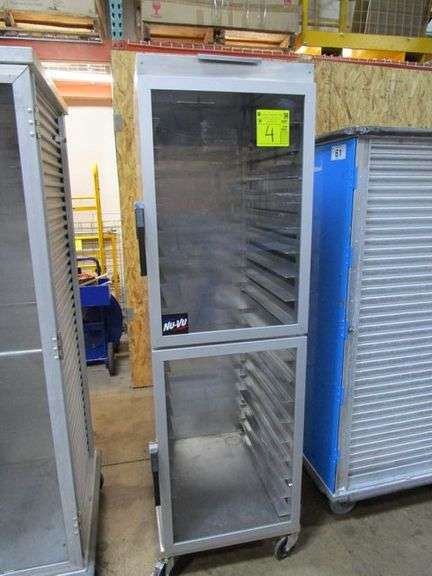 NU-VU PORTABLE 2-DOOR TRAY CABINET W/18 TRAY CAPACITY