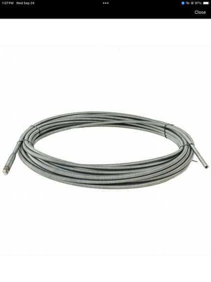 RIDGID DRAIN CLEANING CABLE 75' X 3/8" 37847