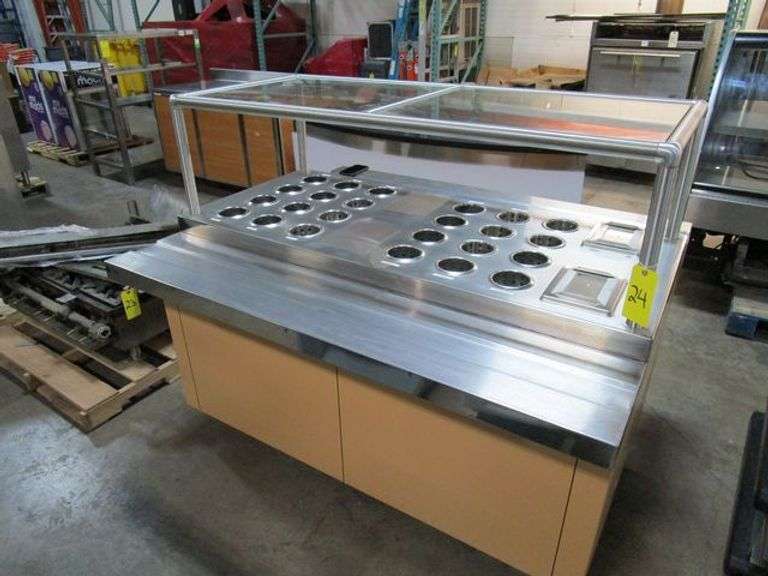 PORTABLE METAL/STAINLESS STEEL SILVERWARE & NAPKIN STATION, PORTABLE