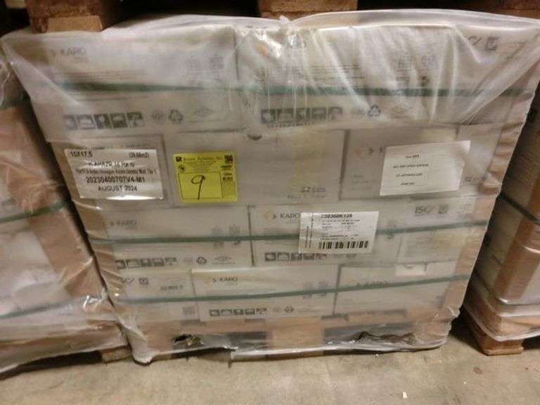 PALLET, APPROX. (40) CARTONS KAHAZR15HXG 15 X 17.5 ANTIC HEXACON AZURE GLOSSY WALL TILE 20230400707V4M1