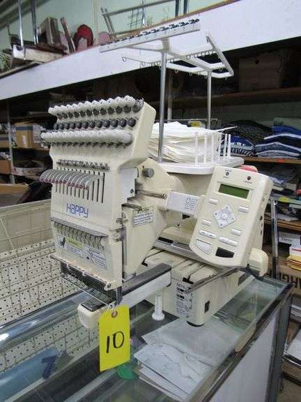 EMBROIDERY MACHINE, HAPPY MDL HCS-1201-30 S/N CS02696-10605 12-STITCH