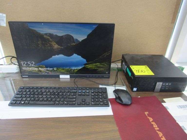 LOT, (1) DELL PC OPTIPLEX 3040 CORE I5, (1) LENOVO MONITOR *NO STAND ...