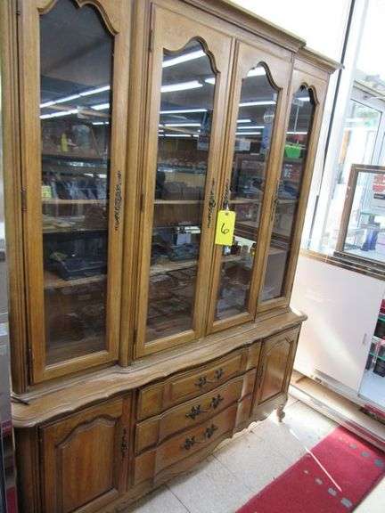 *EMPTY* CHINA CABINET - APPROX. 78" X 62" X 16"