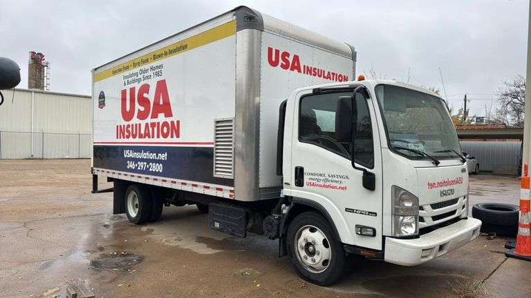 2021 Isuzu NPR Commercial Box Truck with Krendl Model 475 Insulation Equipment - VIN JALC4W168M7K01387