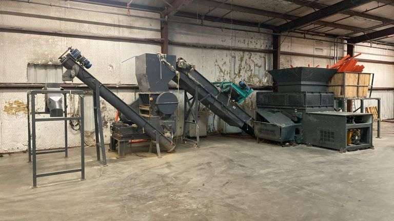 2023 Industrial Single Shaft Shredder System, Model KSP 9160, 75 kW, 460V