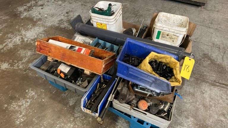 Mixed Lot of Industrial Parts and Hardware, Includes Various Components