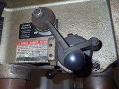 RYOBI BENCH PRESS DRILL DP121L MOUNTED TO STEEL WORK TABLE
