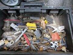 DEWALT STACKABLE TOOL BOX WITH CONTENTS AS SHOWN *MAIN BOX IS BROKEN*