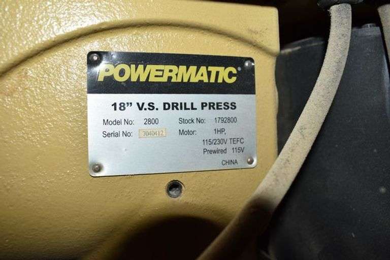 POWERMATIC 18" V.S. DRILL PRESS, 110-V