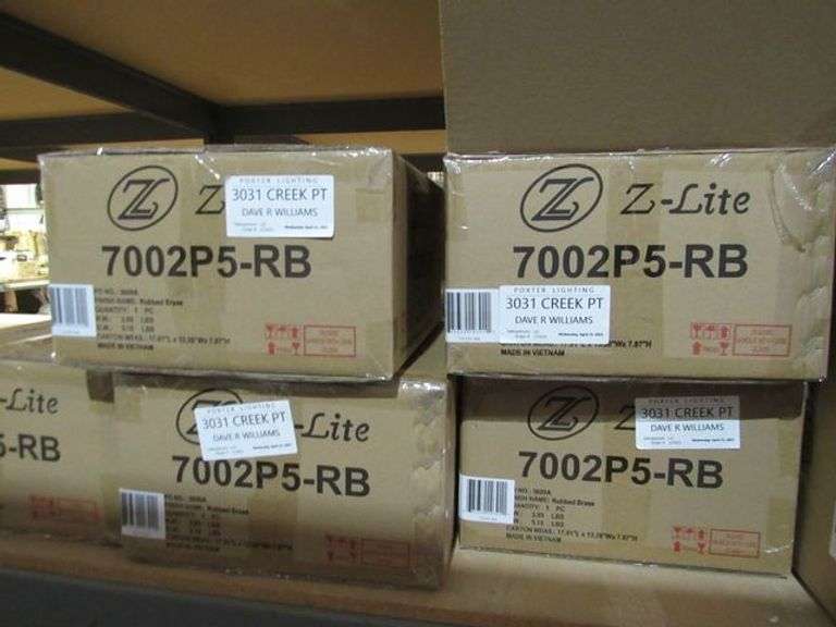 LOT OF APPROX. (7) Z-LITE LIGHTING 2-7002P5-RB CHANDELIER, 5, 3609A CHANDELIER