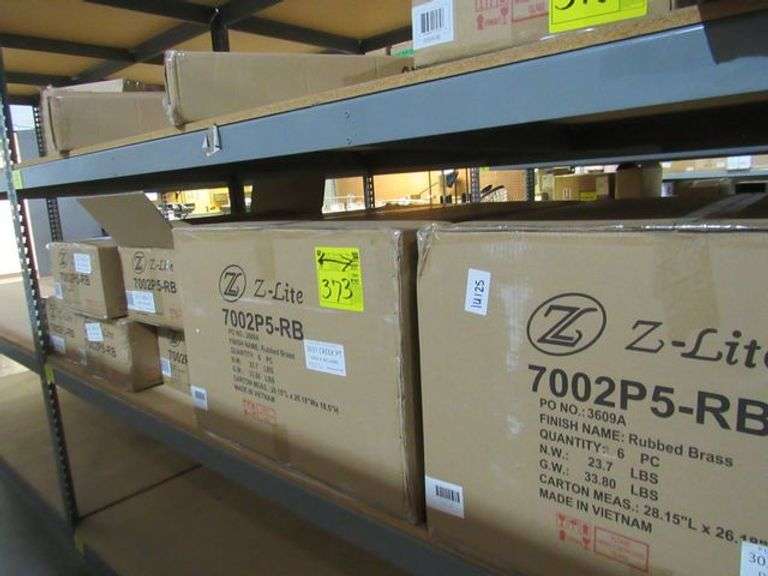 LOT OF APPROX. (7) Z-LITE LIGHTING 2-7002P5-RB CHANDELIER, 5, 3609A CHANDELIER