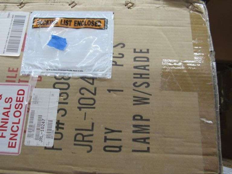LOT, (2) GLASS SHADES, (1) 242175 AND (1) JRL-10247