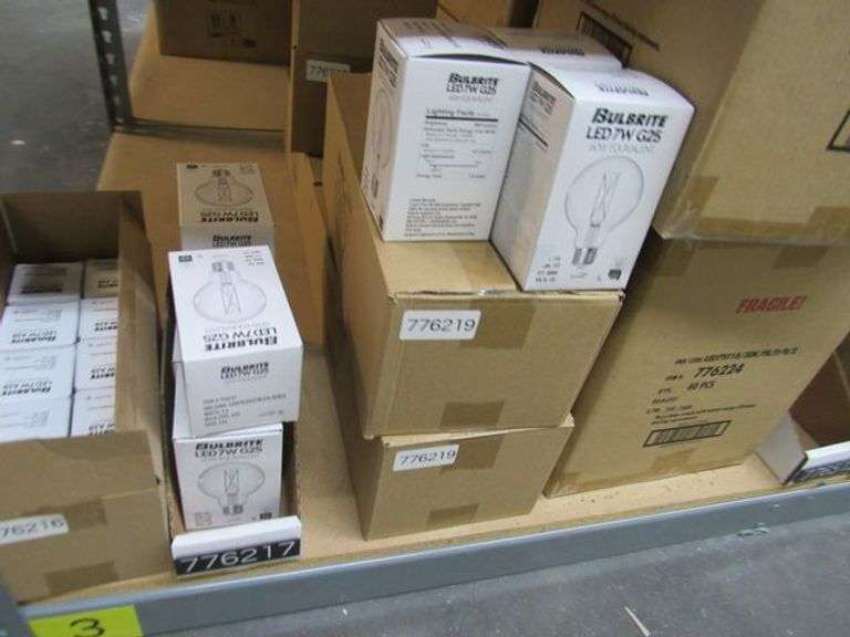 CONTENTS OF SHELF, APPROX. (40) BOXES OF ASSORTED BULBRITE LIGHT BULBS