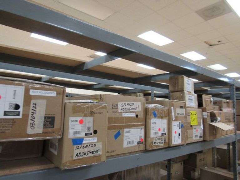 LOT OF APPROX. (10) BOXES OF ASSORTED LIGHTING PRODUCTS, WALL SCONCES & GLASS PCS