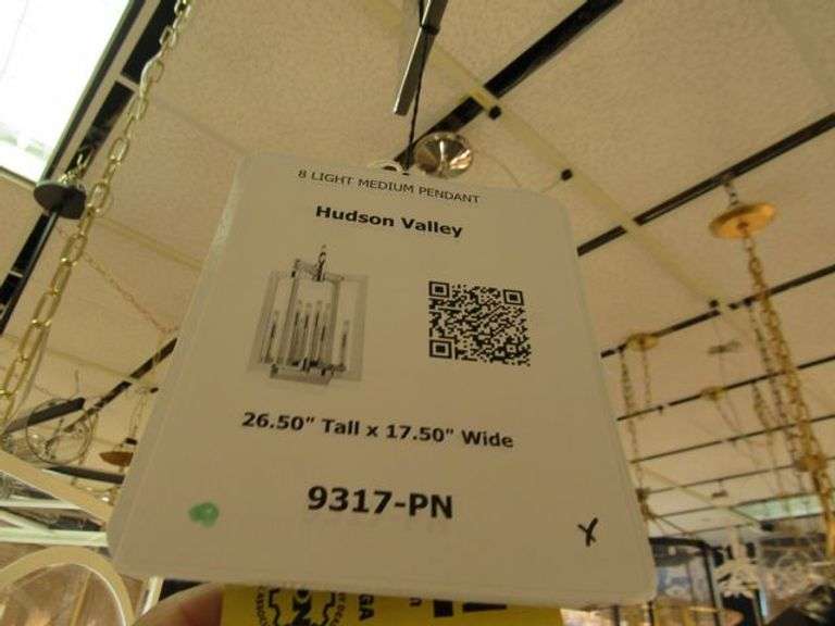 CHANDELIER OR PENDANT AS SHOWN * REFER TO PHOTOS * BUYER RESPONSIBLE FOR REMOVAL - BRING TOOLS AND LADDER AS ITEMS ARE CEILING MOUNTED 12'-14' CEILING HEIGHT*