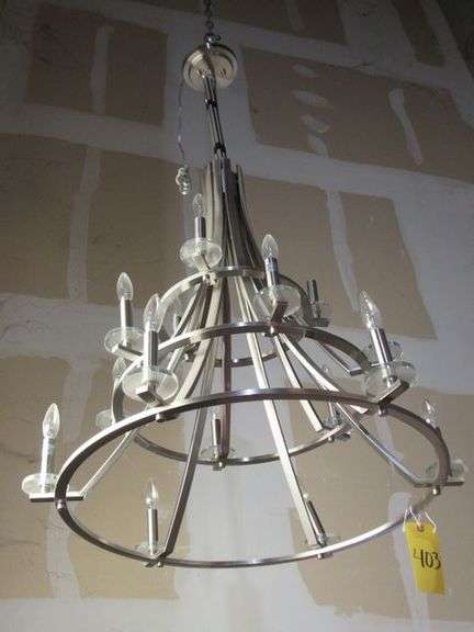 3-TIER CHANDELIER, LOCATED IN WAREHOUSE, BUYER NEEDS LADDER FOR REMOVAL