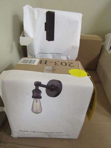 LOT OF APPROX. (2) LIGHT PENDANTS, (1) CHANDELIER, (3) OUTDOOR WALL MOUNT LIGHTS & (4) ASSORTED DECORATIVE MIRRORS