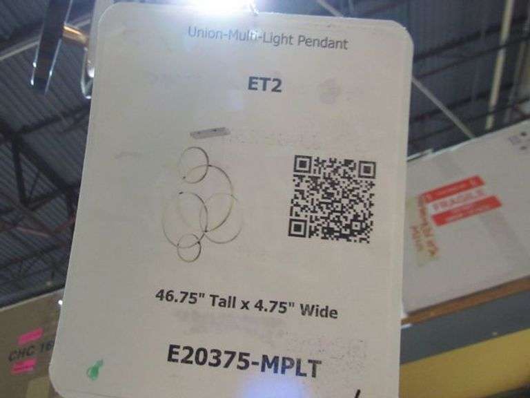 MULTI LIGHT PENDANT, LOCATED IN WAREHOUSE, BUYER NEEDS LADDER FOR REMOVAL