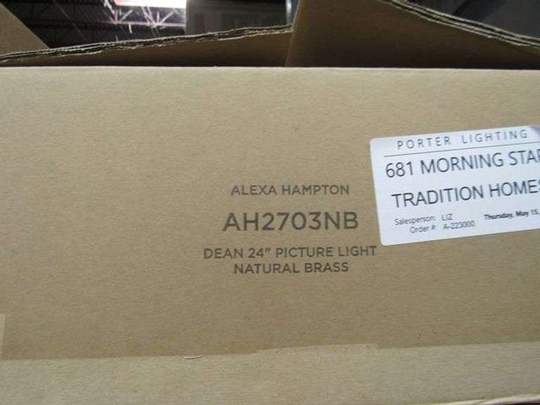 LOT OF (4) VISUAL COMFORT BRYANT SCONCE #TOB2022BZ-WG & (2) VISUAL COMFORT DEAN 24" PICTURE LIGHTS #AH2703NB