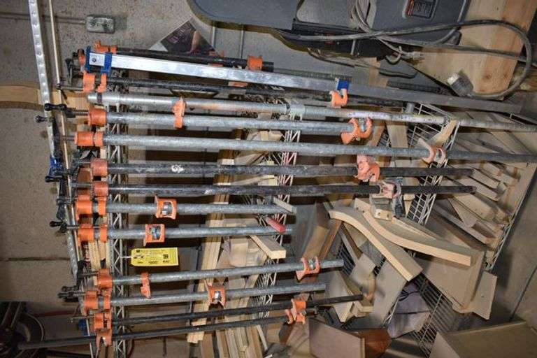 EAGLE RACK WITH CLAMPS AND CONTENTS AS SHOWN, PORTABLE