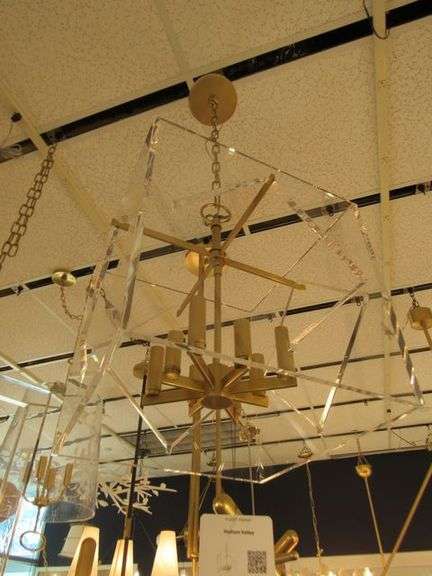 CHANDELIER OR PENDANT AS SHOWN * REFER TO PHOTOS * BUYER RESPONSIBLE FOR REMOVAL - BRING TOOLS AND LADDER AS ITEMS ARE CEILING MOUNTED 12'-14' CEILING HEIGHT*