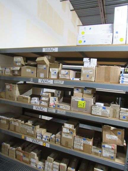 CONTENTS OF SHELF, ASSORTED WAC LIGHTING PRODUCTS, LED'S, BULBS, STRIP LIGHTS, ETC.