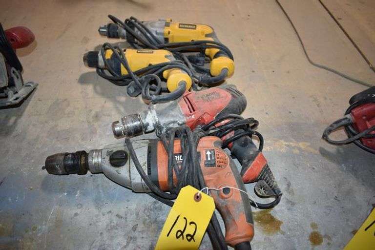 (4) ASSORTED DRILLS AS SHOWN, 110-V
