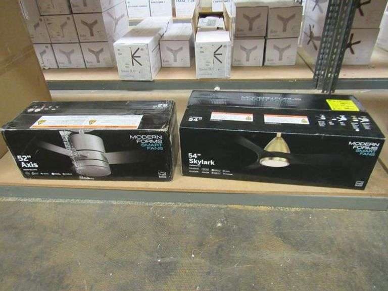 LOT, (1) MODERN FORMS 52" AXIS SMART FAN #FR-W1803-521-MW & (1) 54" SKYLARK SMART FAN #FR-W2202-54L-SB/MB