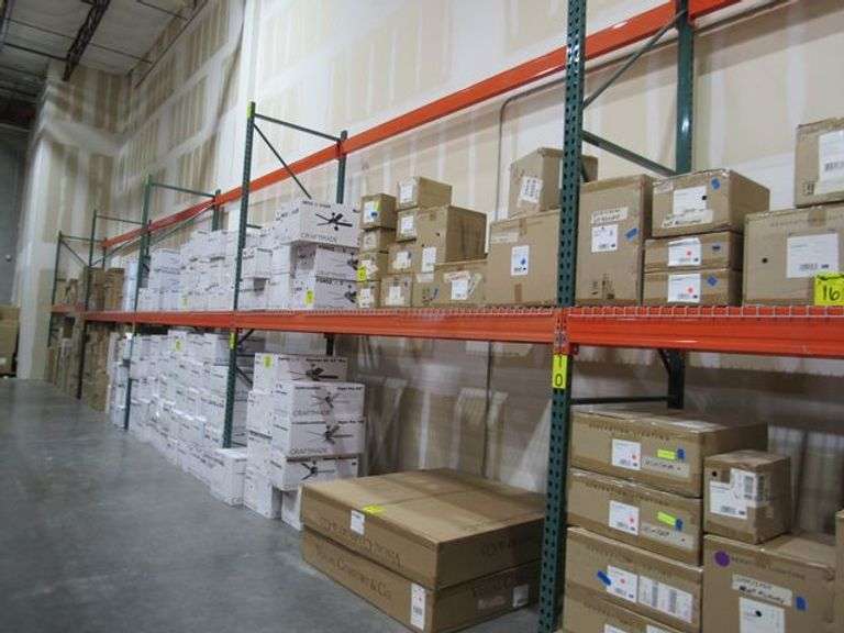 *EMPTY* PALLET RACK - TEAR DROP STYLE WITH WIRE DECKING INSERTS ...