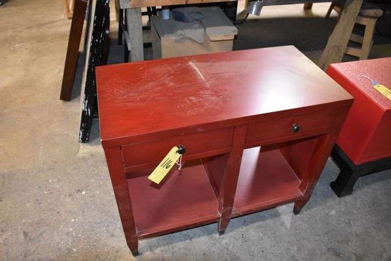 ET CETERA SIDE TABLE WITH 2-DRAWERS - APPROX. 36" X 18" X 30"