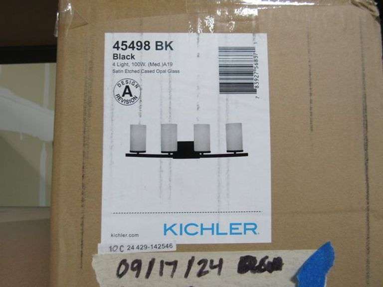 LOT, (10) ASSORTED KICHLER ITEMS INCLUDING (4) 45498BK, (3) 45497CH AND (3) 45497BK