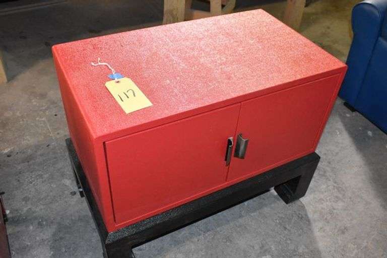STORAGE CABINET WITH 1-SHELF AS SHOWN - APPROX. 30" X 17" X 25"