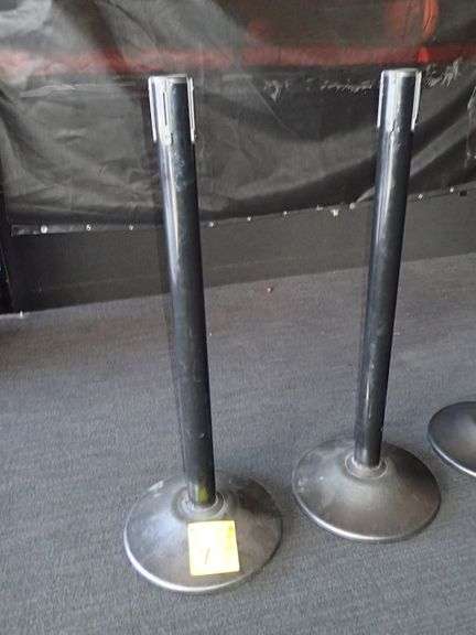 Lot of (4) US Weight Crowd Control Barrier Stands