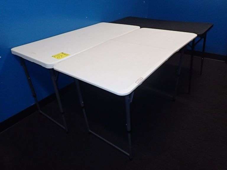 Lot of (3) Assorted 4' Folding Tables