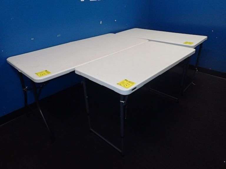 (3) Assorted Sized Lifetime Folding Tables