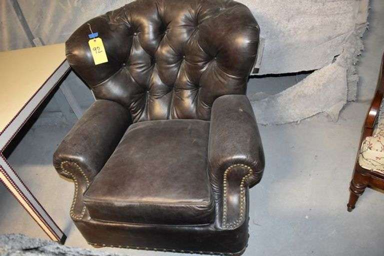 VINYL UPHOLSTERED CHAIR AS SHOWN