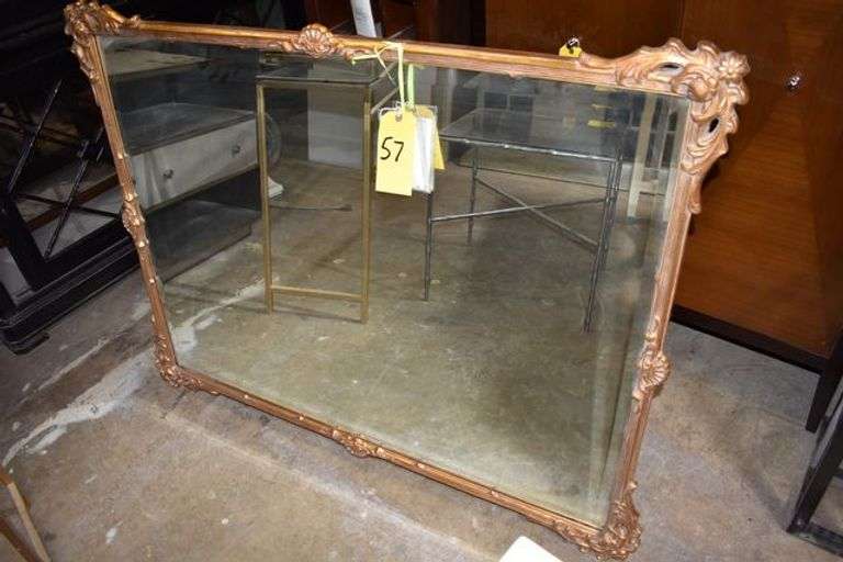 FRAMED BEVELED MIRROR - APPROX. 53" X 42"