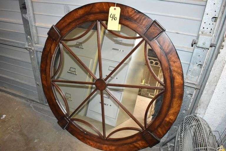 ROUND DECORATIVE MIRROR AS SHOWN - APPROX 41"