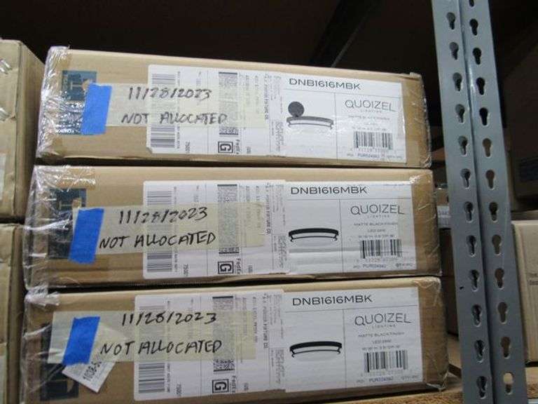 LOT, (11) ASSORTED QUOIZEL ITEMS - (3) DNB1616MBK, (4) ER1508IS, (1) VVJN9356PK, (2) WKF8411EK AND (1) WVR8405WY