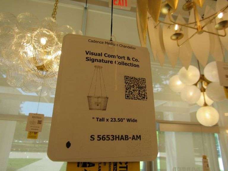 CHANDELIER OR PENDANT AS SHOWN * REFER TO PHOTOS * BUYER RESPONSIBLE FOR REMOVAL - BRING TOOLS AND LADDER AS ITEMS ARE CEILING MOUNTED 12'-14' CEILING HEIGHT*