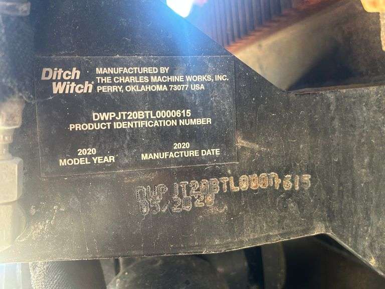 2020 DITCH WITCH JT20 HORIZONTAL DIRECTIONAL DRILL